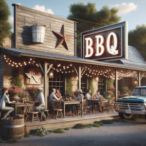 Texas BBQ restaurant exterior