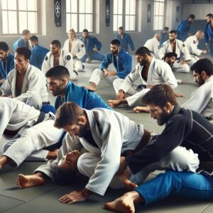 Brazilian jiu-jitsu academy training