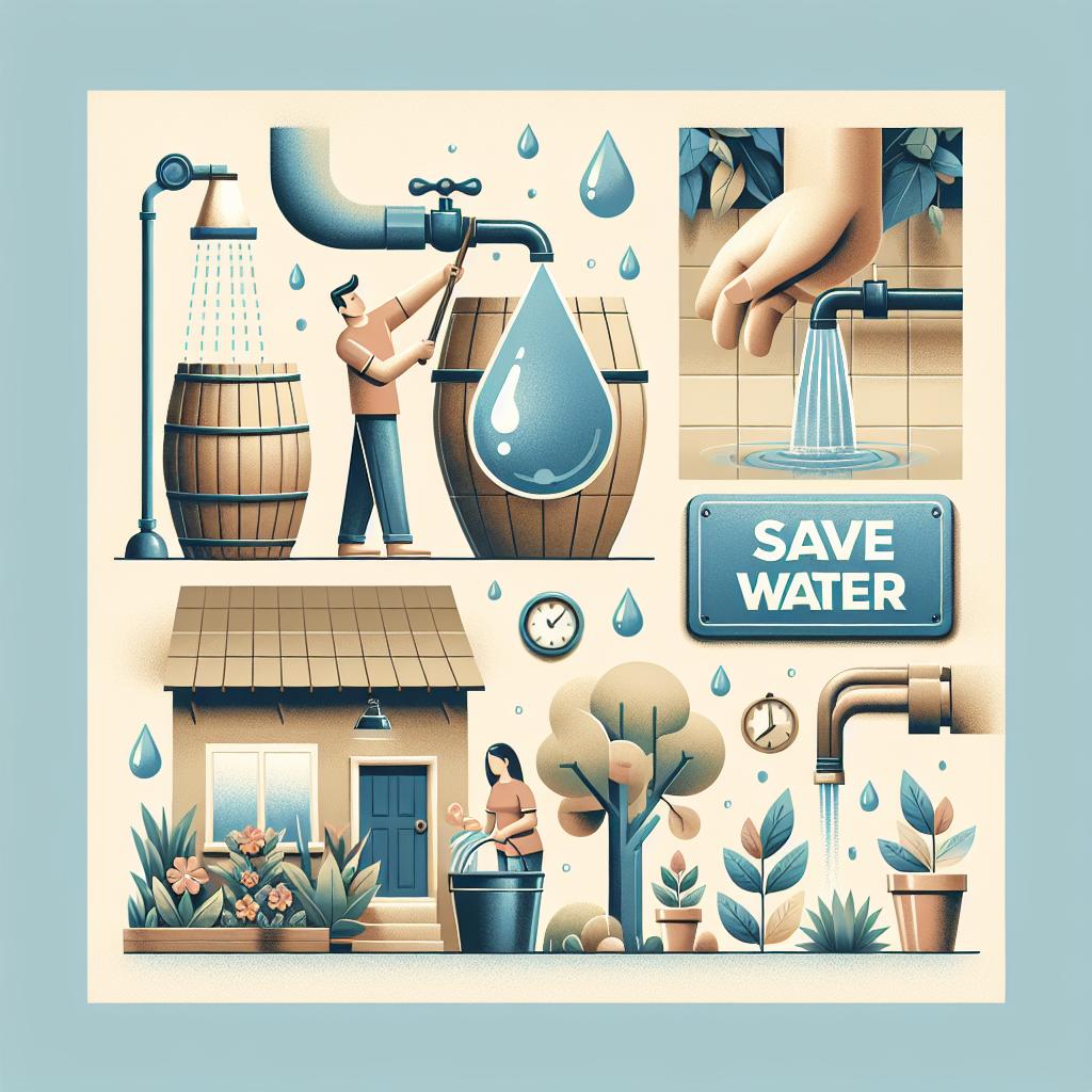 Water conservation awareness concept.