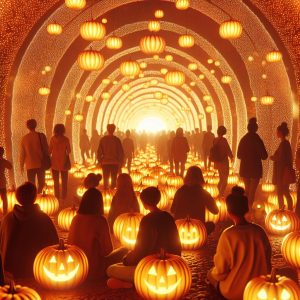 Glowing Pumpkin Tunnel