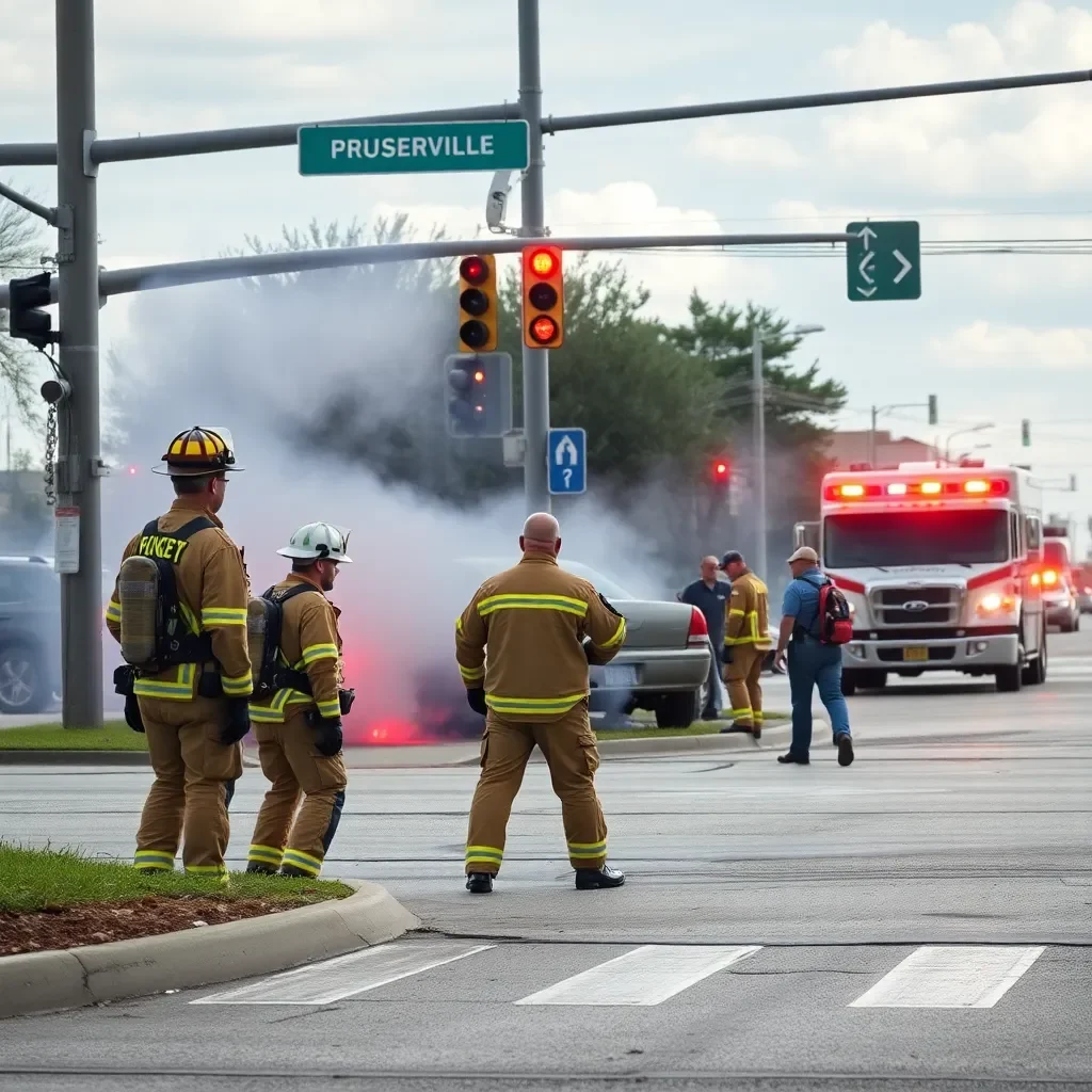 Pflugerville Firefighters Respond to Urgent Vehicle Rescue on Busy Intersection