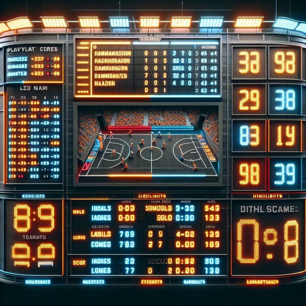 Scoreboard with highlights