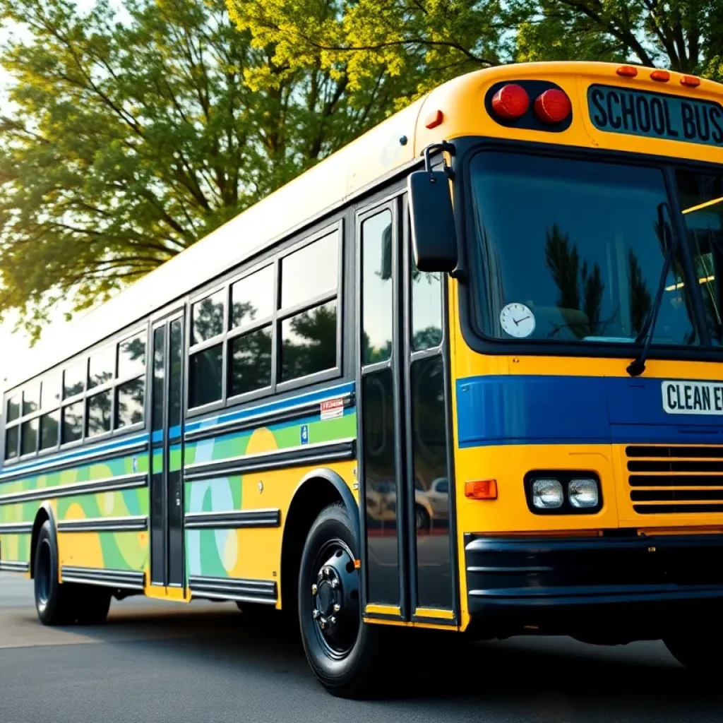 Propane-powered school bus operated by Georgetown ISD