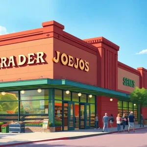 Illustration of the proposed Trader Joe's grocery store in Cedar Park, Texas.