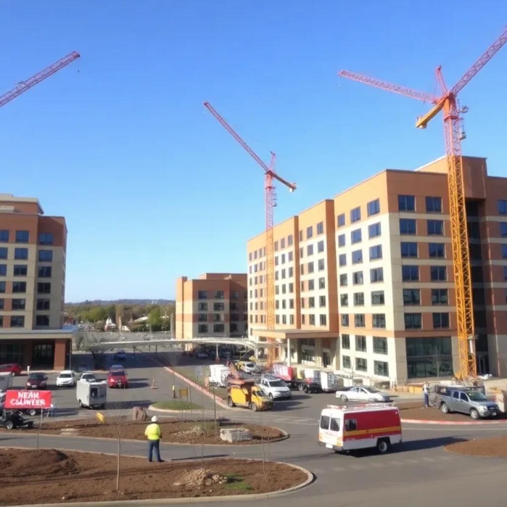 Construction of Baylor Scott & White Medical Center in Round Rock, Texas