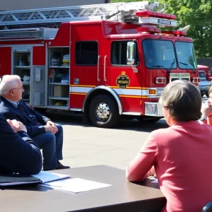 Community members gather to discuss the implications of fire service funding in Pflugerville.