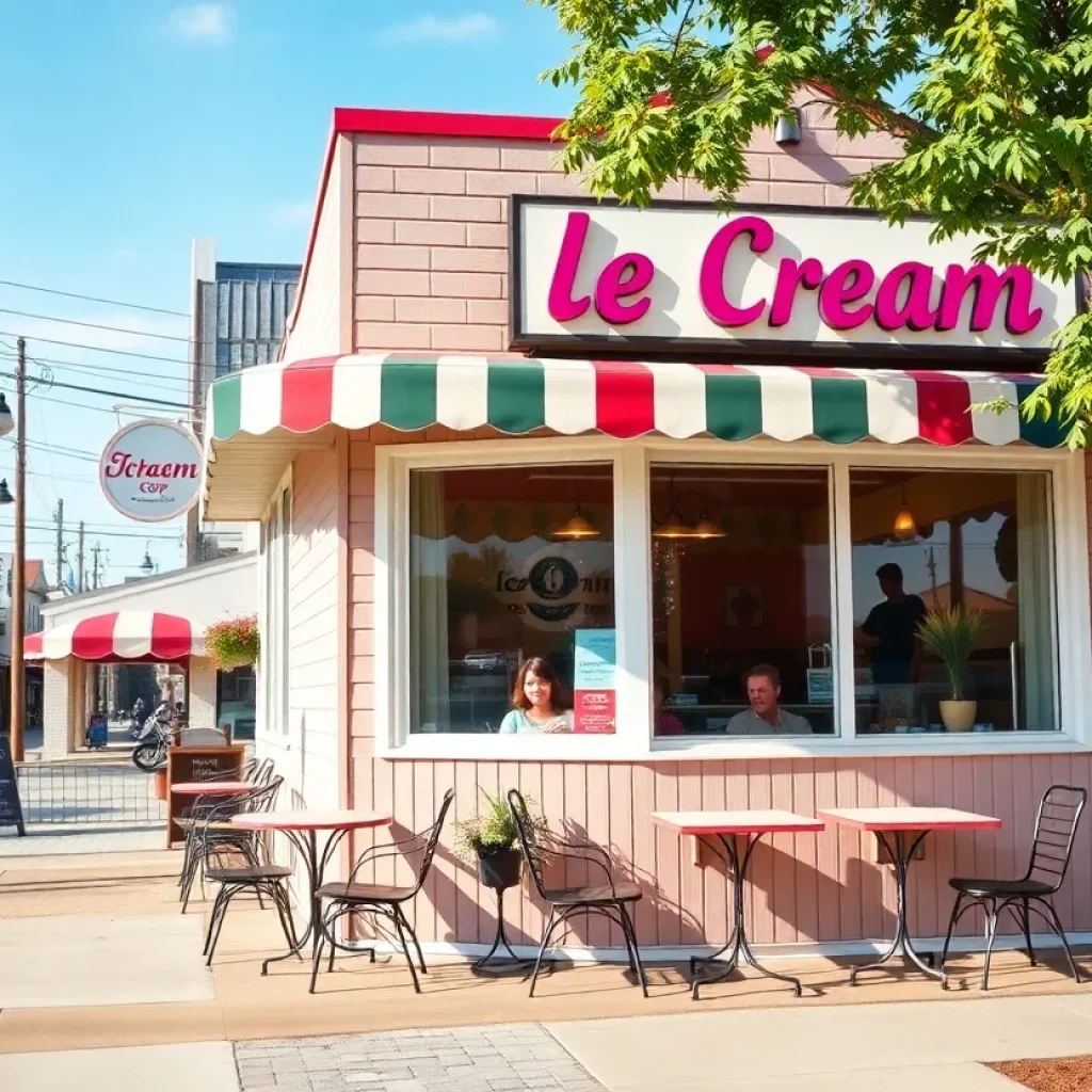 Exterior view of Sweet Retreat Texas Ice Cream Shop