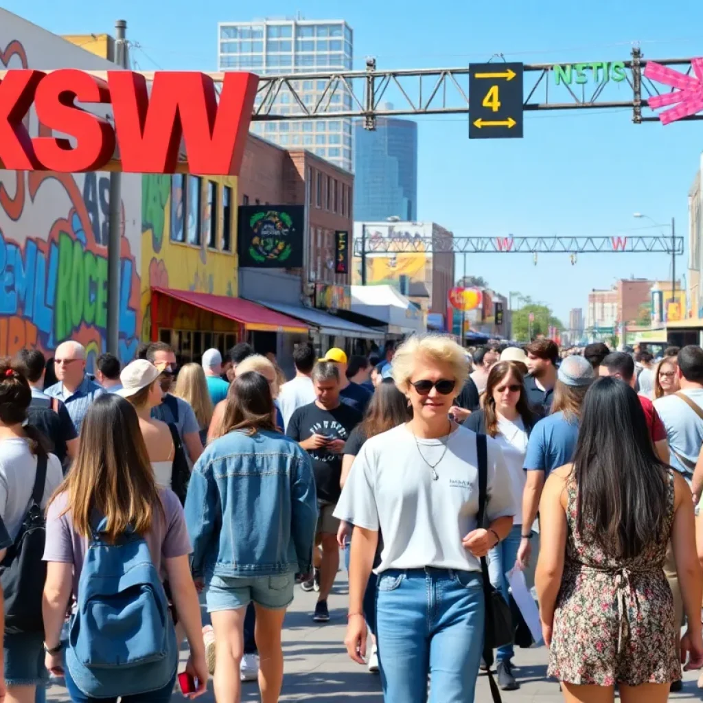 Fashionable attendees at SXSW 2024 in Austin