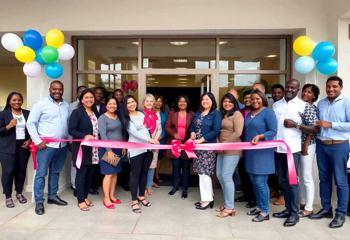 Community members celebrating the grand opening of AtWork staffing agency in Cedar Park.