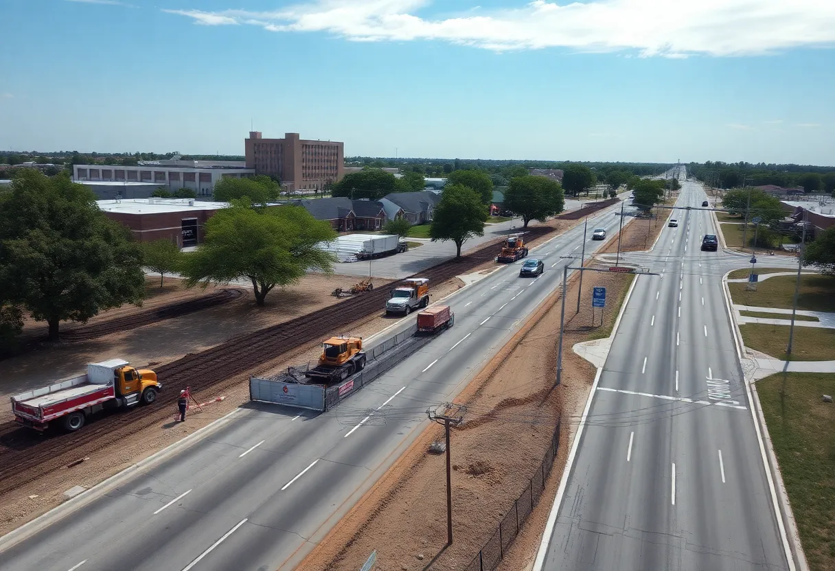 Road construction in Pflugerville