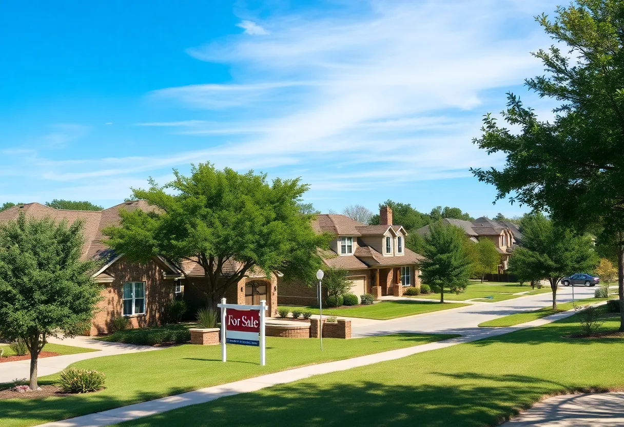 Residential neighborhood in Cedar Park, Texas
