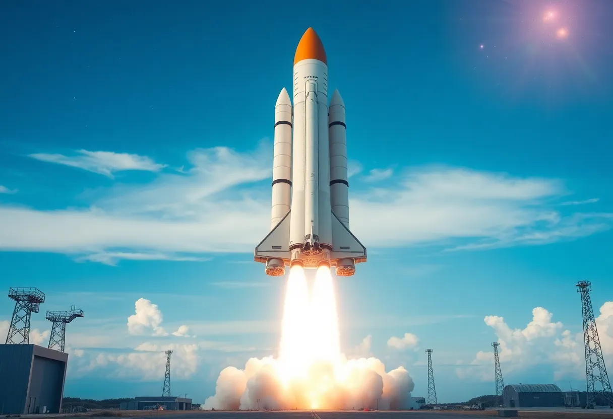 Firefly Aerospace Elytra spacecraft launching into space