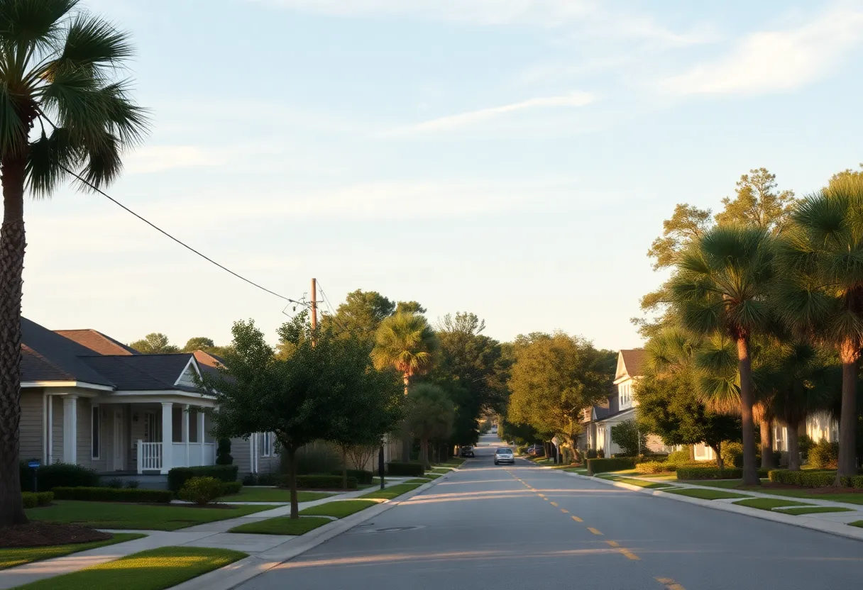 Peaceful neighborhood in Georgetown County, South Carolina