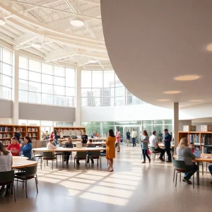 Architectural plans for Georgetown library expansion with community engagement