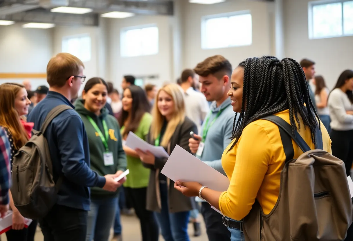 Students showcasing their skills at reverse job fair in Georgetown