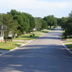 A calm Georgetown neighborhood street post road rage incident