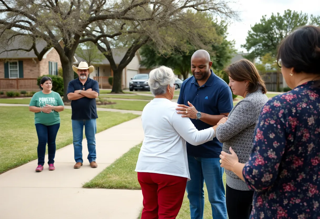Community members supporting each other in Leander, Texas
