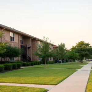 A tranquil view of the Taylor Texas neighborhood