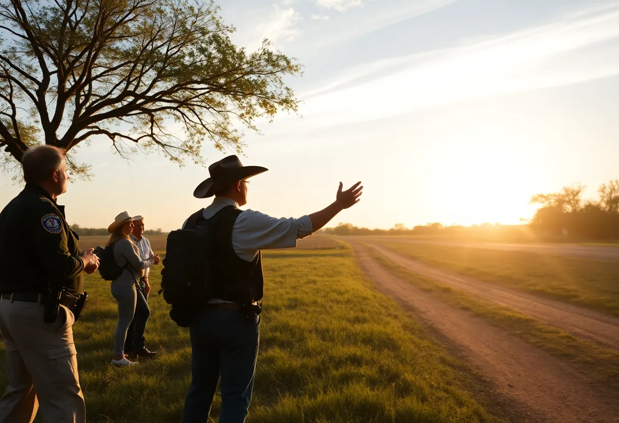 Celebration in a Texas community after the safe return of a missing person.